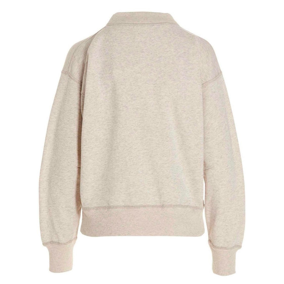 Isabel Marant Étoile Ecru Cotton Moby Sweatshirt With High Neck And Logo Detail