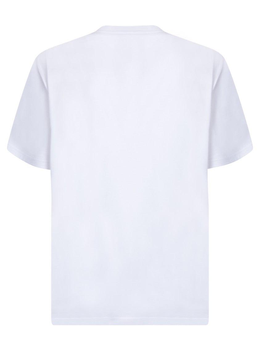 Burberry White Cotton Logo Embossed T-Shirt