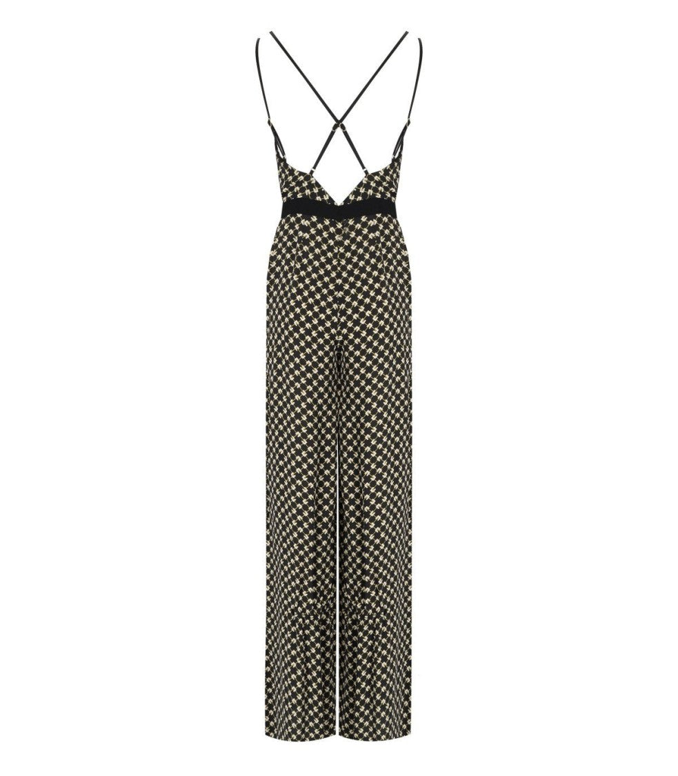 Elisabetta Franchi Nero Burro Patterned Jumpsuit