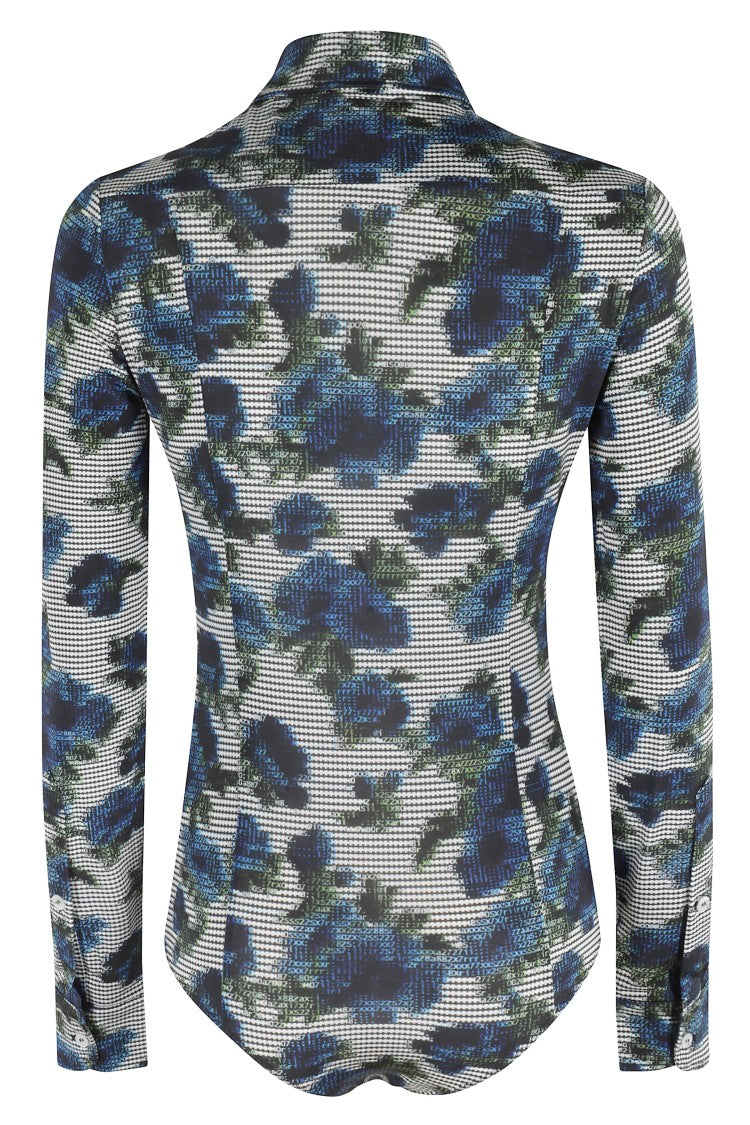 Coperni Fitted Drysuit Bodysuit With Abstract Floral Print