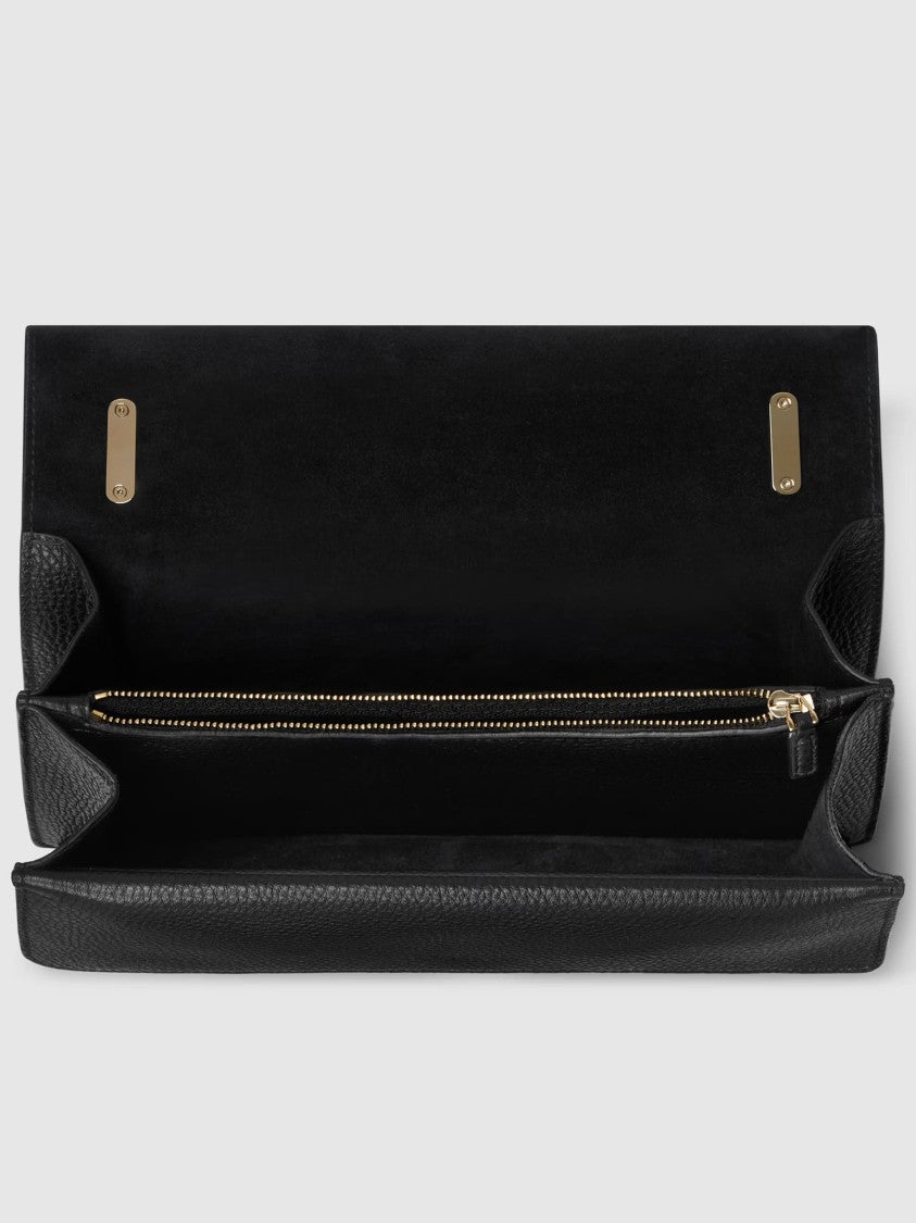 Gucci Black Dionysus Medium Leather Shoulder Bag
