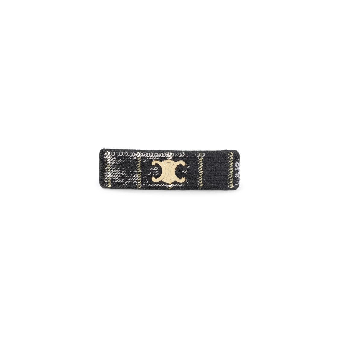 Celine Rectangular Hairclip With Triomphe Logo