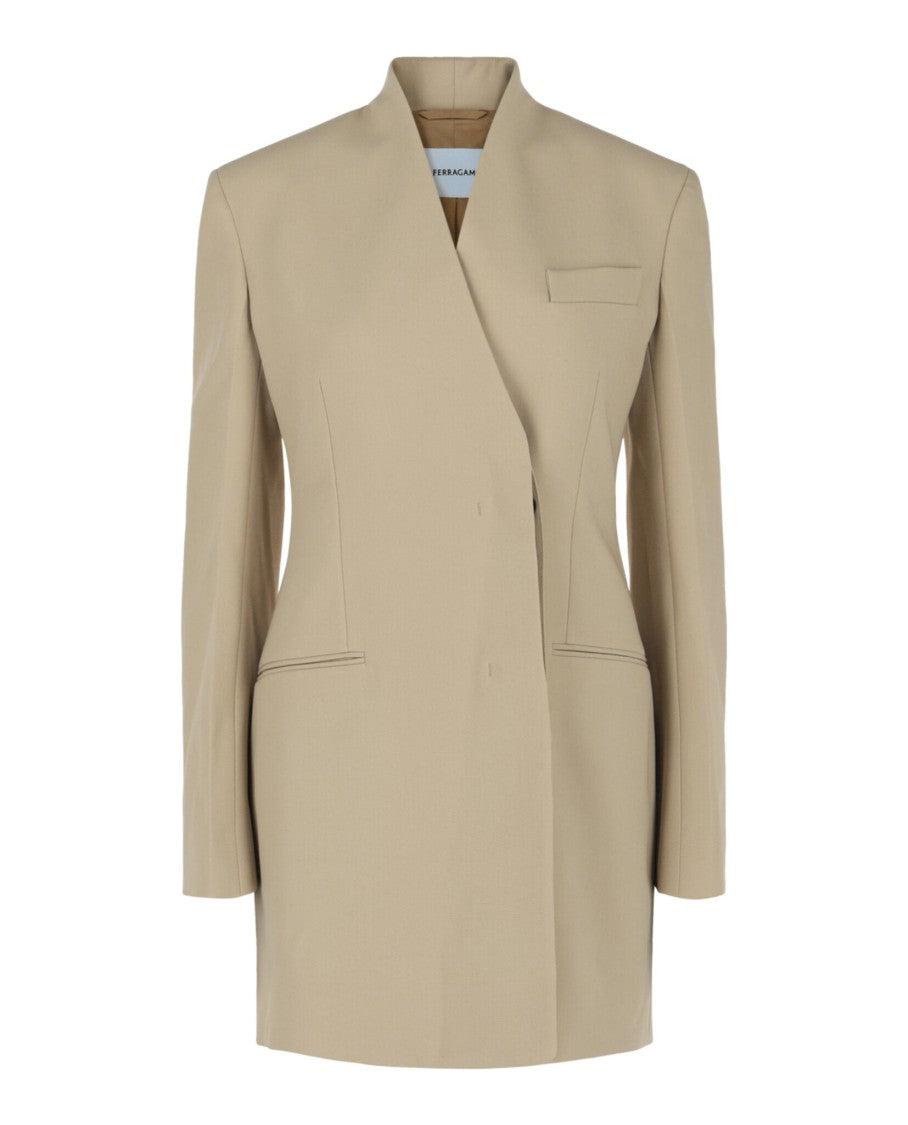 Ferragamo Single-Breasted Virgin Wool Blazer