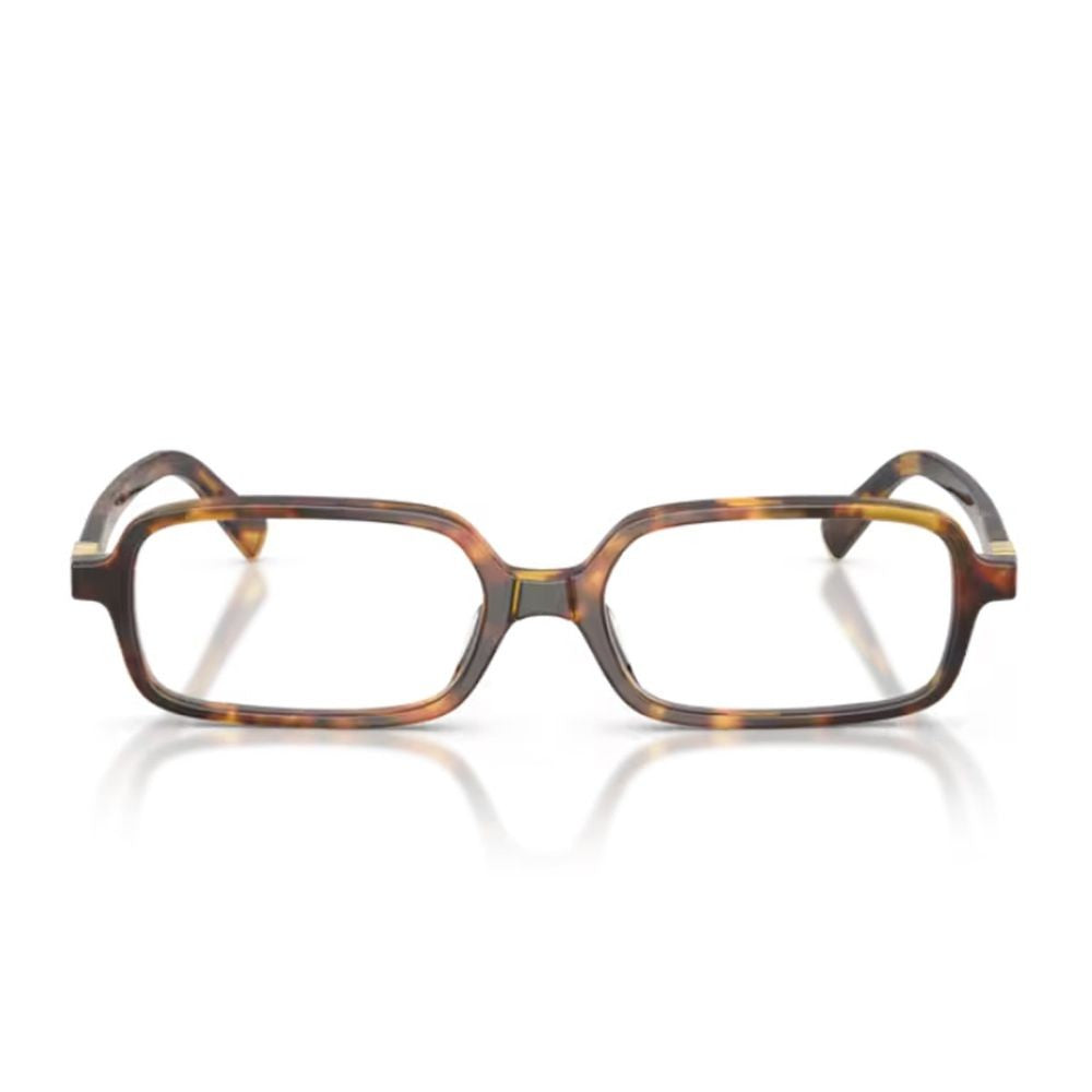 Miu Miu 0Mu 01Yv Miu Regard Honey-Havana Acetate Rectangular Sunglasses