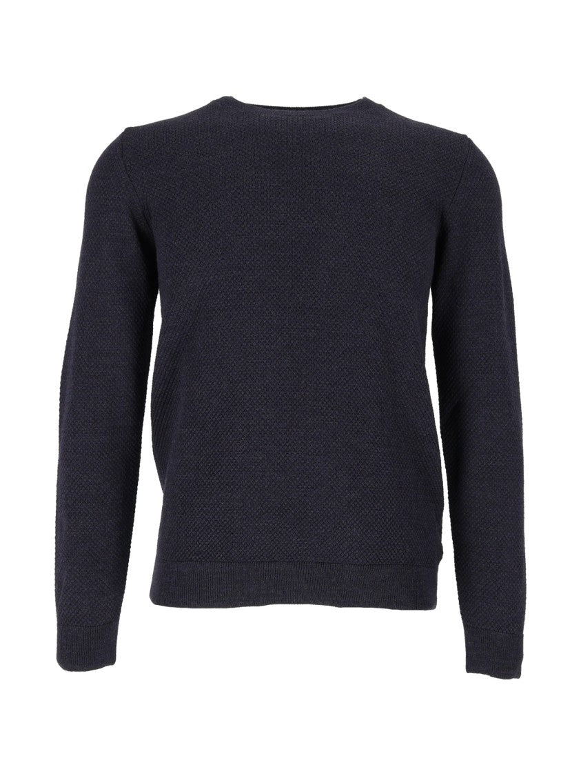 Slowear Zanone Giro Textured Virgin Wool Sweater