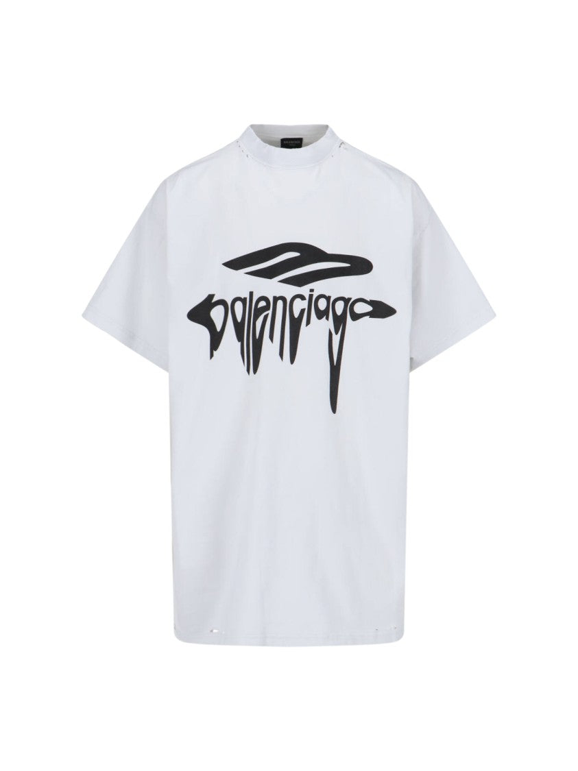 Balenciaga "3B Liquefied" T-Shirt – White