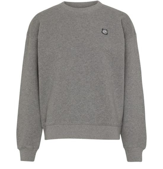 Maison Kitsuné Minimalist Long-Sleeve Sweatshirt With Embroidered Fox Logo
