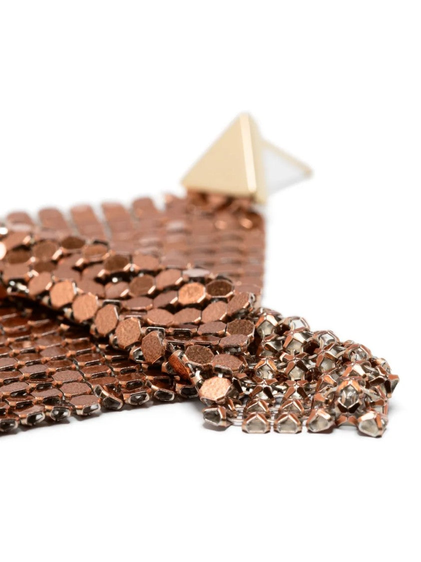 Paco Rabanne Sculptural Silver Earrings With Polished Finish