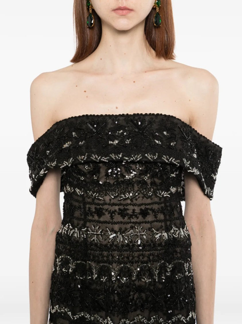 Saiid Kobeisy Beaded Tulle Dress