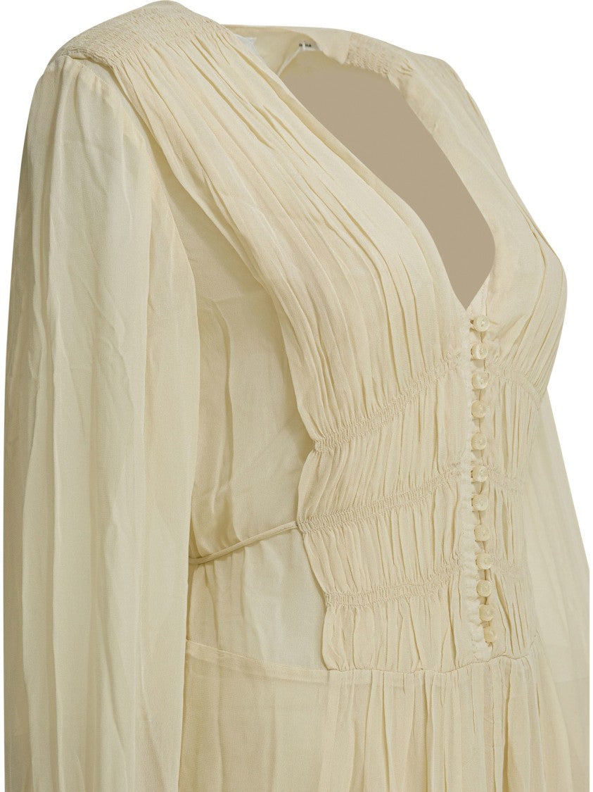 Isabel Marant Étoile Flowing Midi Dress With Deep V-Neckline