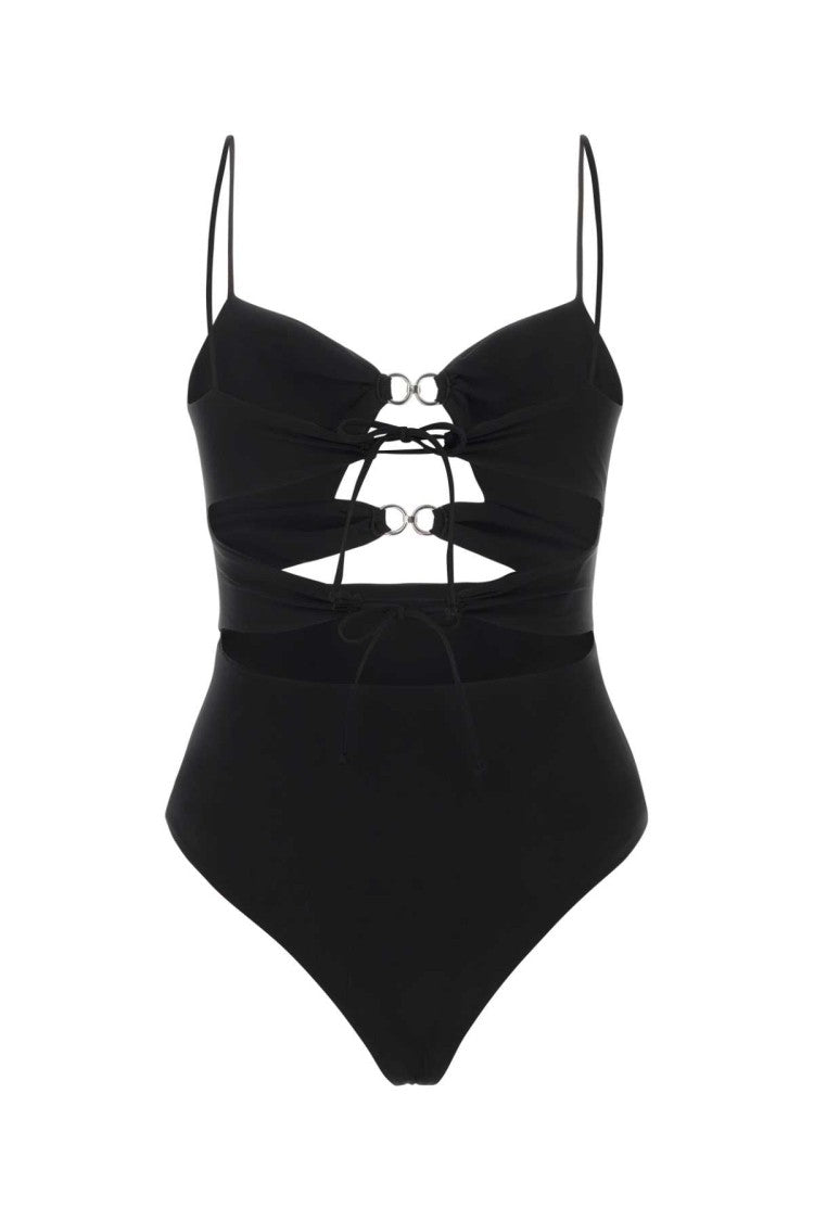 Nensi Dojaka Black Stretch Polyester Swimsuit