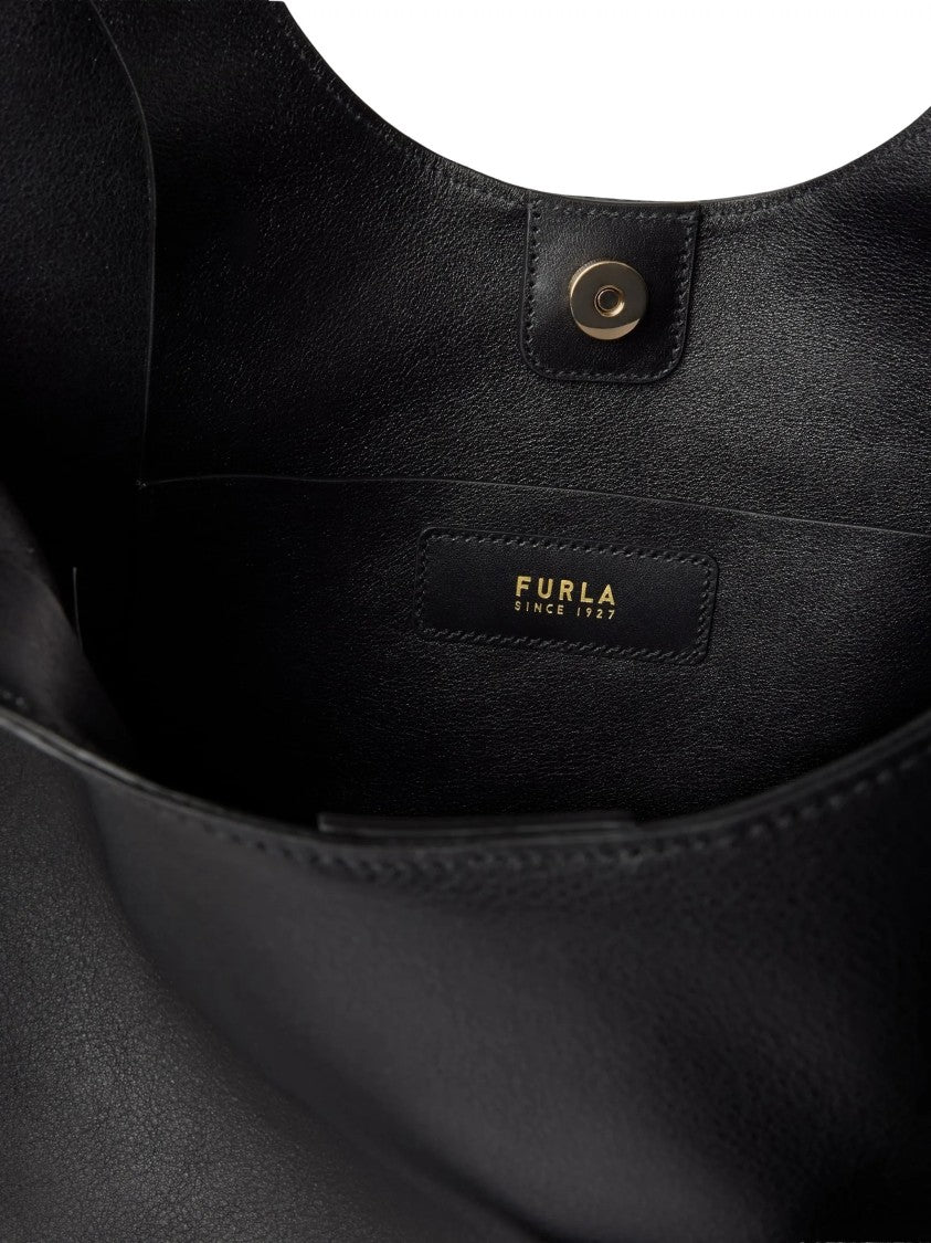 Furla Dora M Tote Smooth Leather Buckle Bag