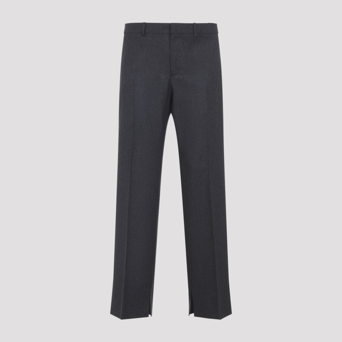 Celine Pinstriped Grey Wool Trousers