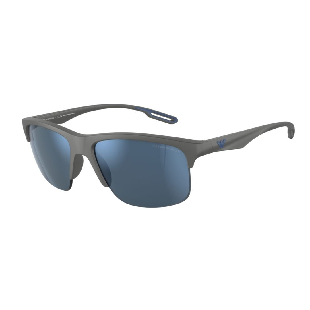 Emporio Armani Grey 0Ea4188u Semi-Rimless Tinted Sunglasses