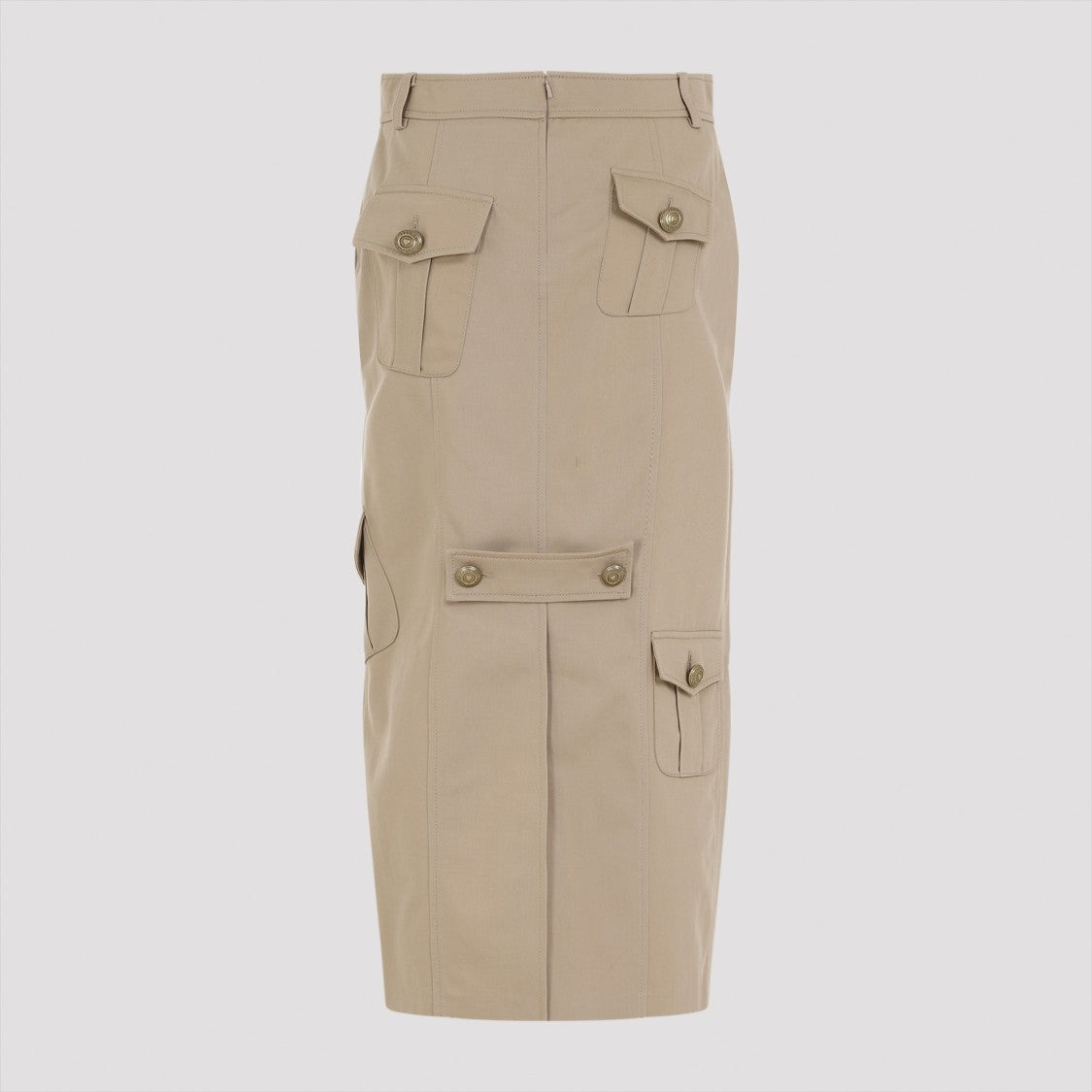 Moschino Beige Cotton Pencil Skirt
