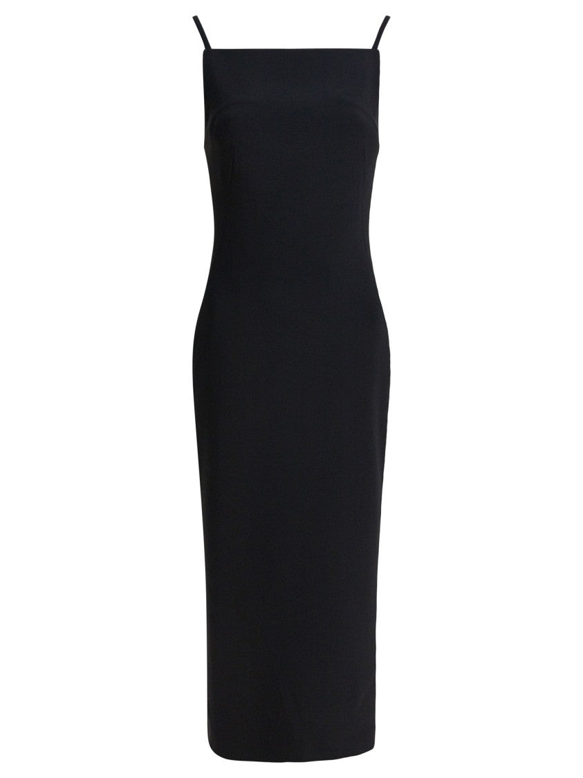 Givenchy Draped Detail Midi Dress With Fitted Silhouette
