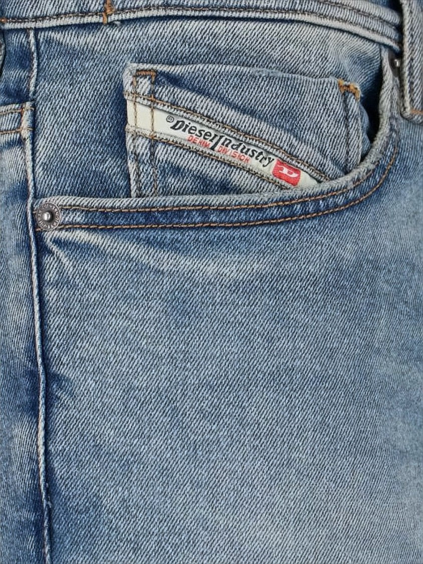 Diesel Classic Straight-Leg Denim Pants With Faded Wash