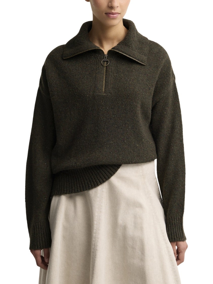 Barbour Textured Knit Lavensdale Quarter-Zip Jumper