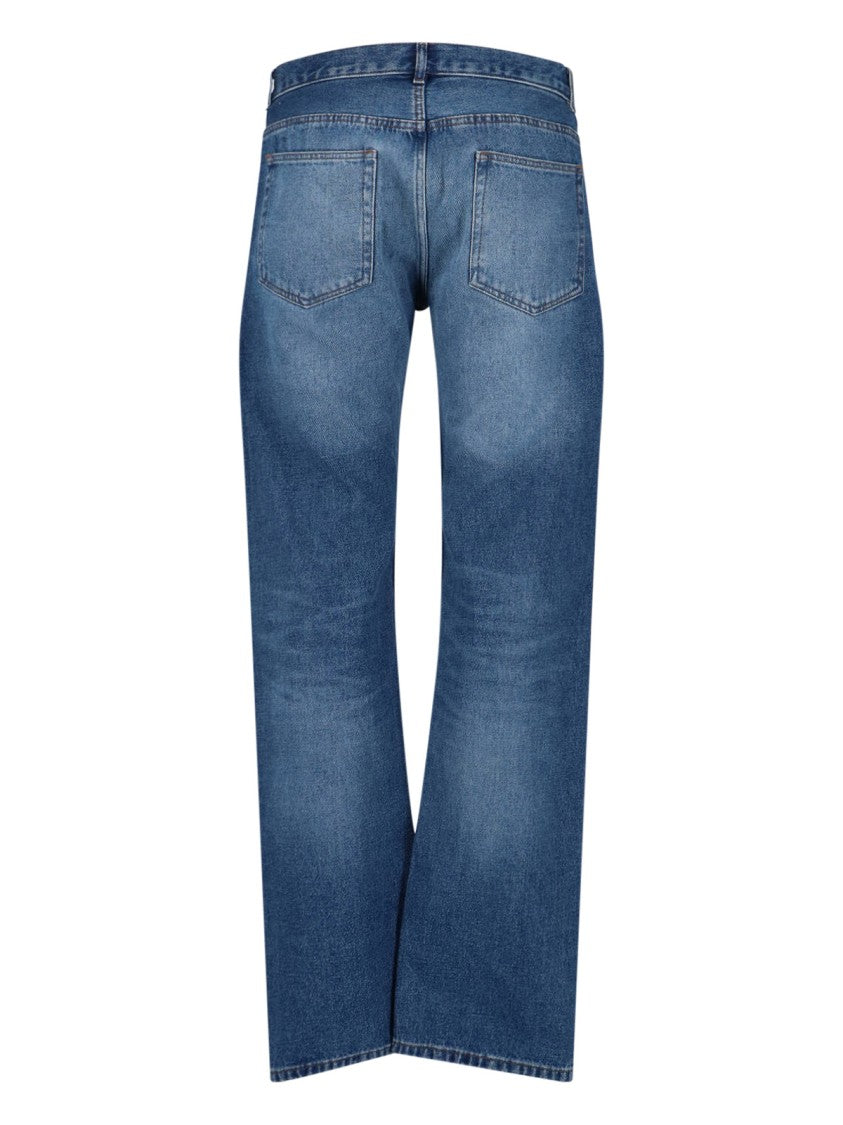 A.P.C. Straight Jeans In Light Blue Cotton Denim
