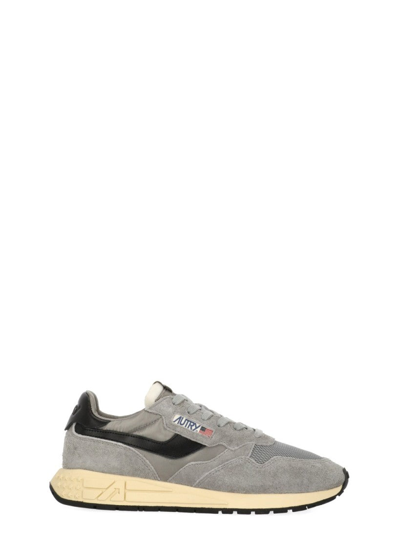 Autry Suede Contrast Heel Sneakers