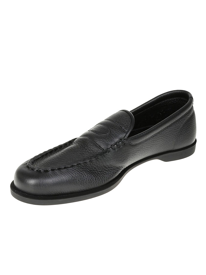 John Lobb Pure Grain Black Leather Flexi Loafer