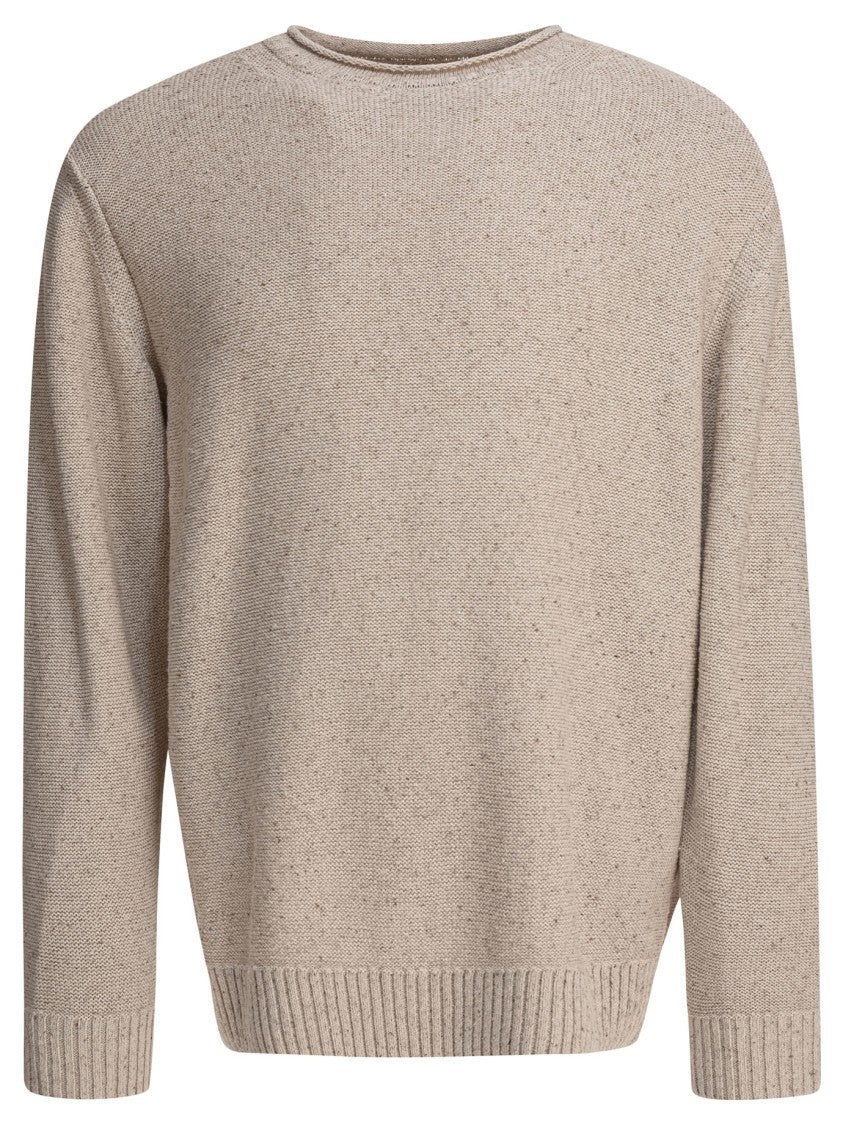Beams Plus Round Neck Roll Sweater