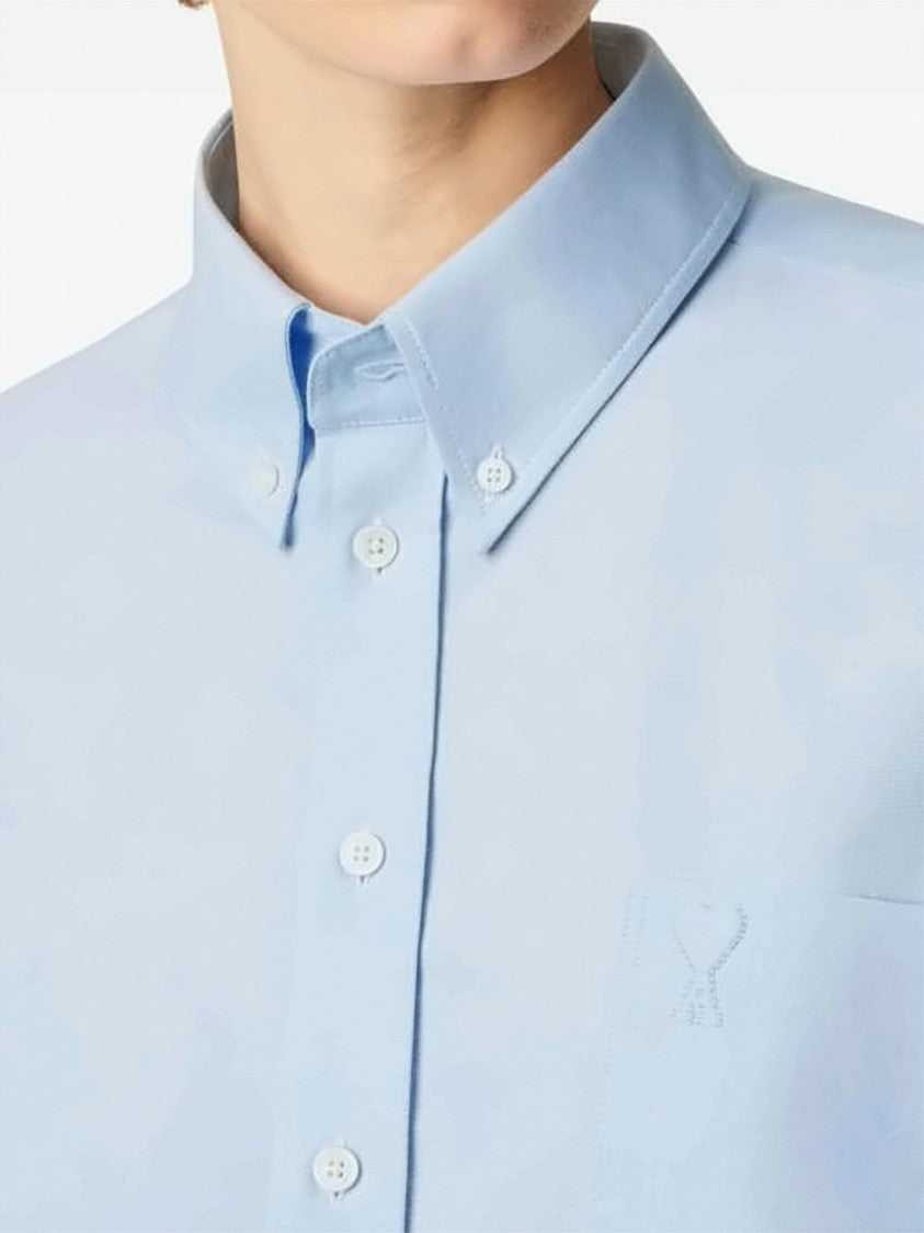 Ami Paris Cropped Oversized Shirt