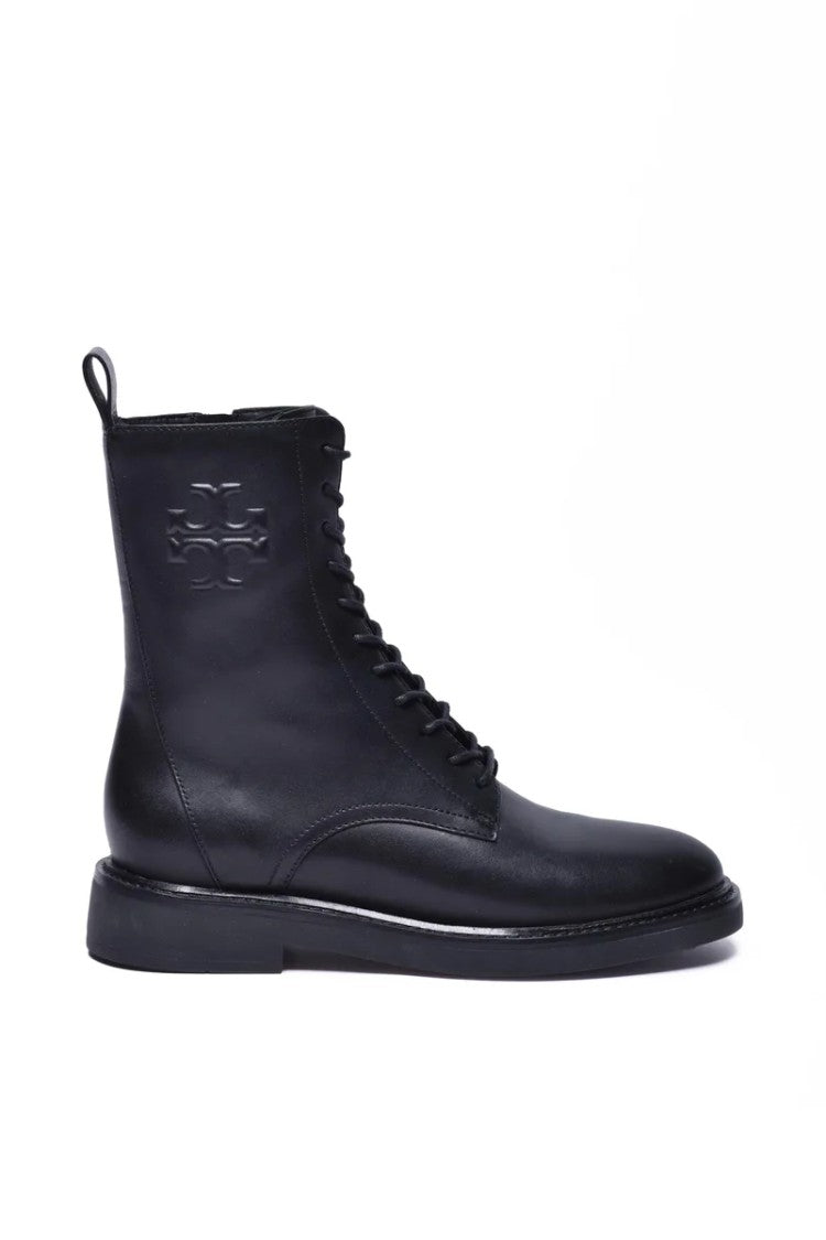 Tory Burch Leather Ankle Boots Zip - Black