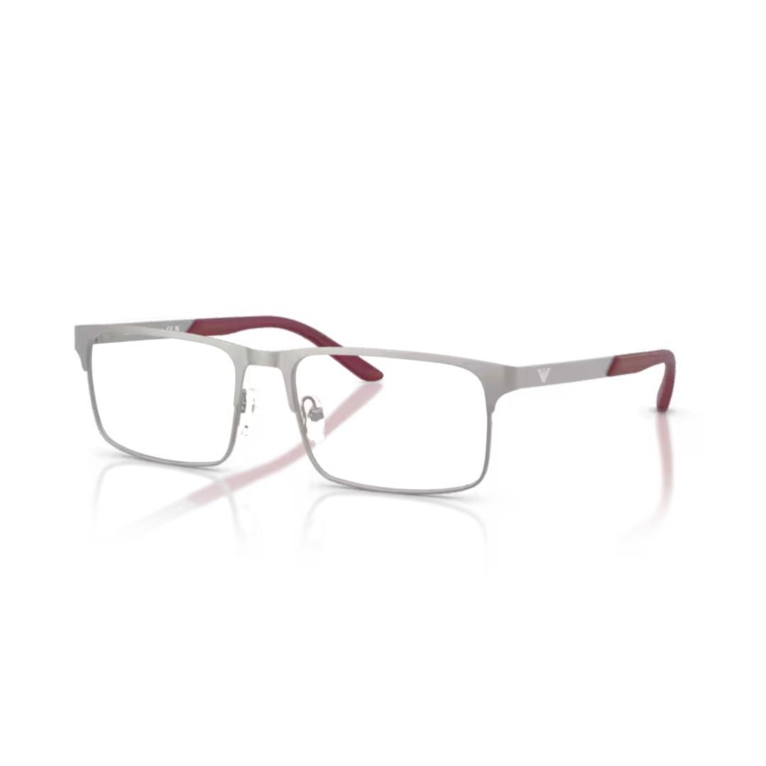 Emporio Armani 0Ea1170 Rectangular Metal Eyeglass Frames With Adjustable Nose Pads