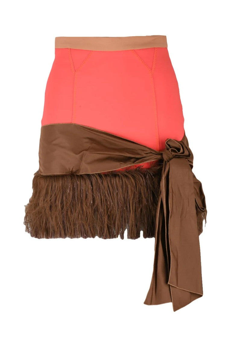 Elisabetta Franchi High-Waist Mini Skirt - Red