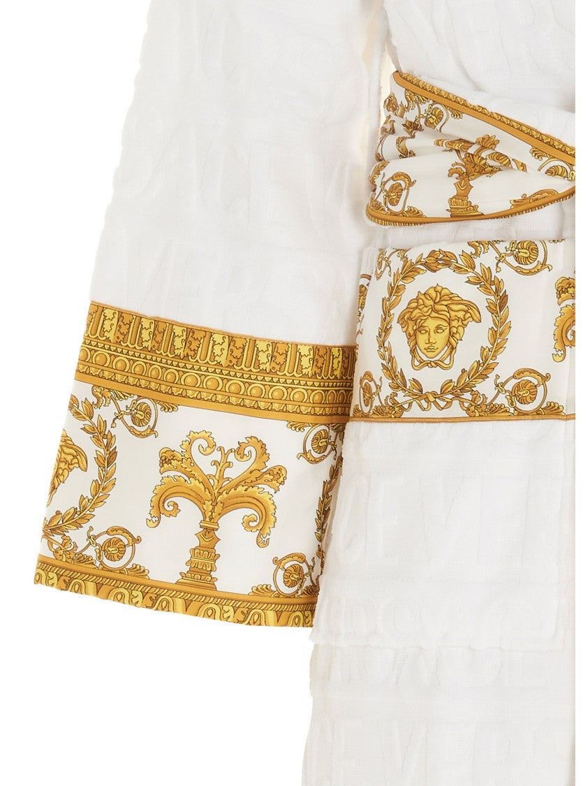 Versace Home Embossed Logo Bathrobe