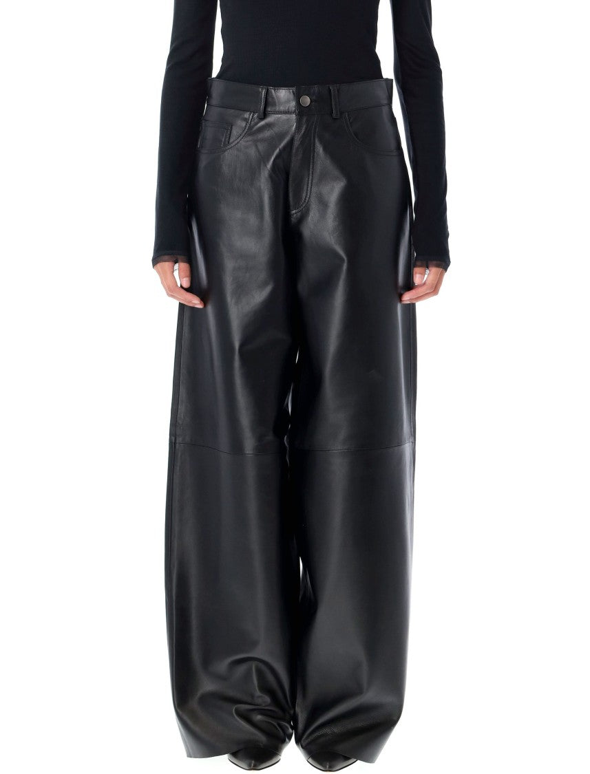 Haikure Bethany High Waist Wide Leg Leather Pants
