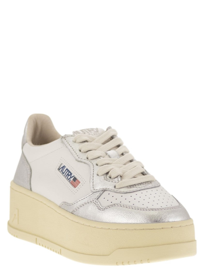 Autry Medalist Platform - Leather Trainers