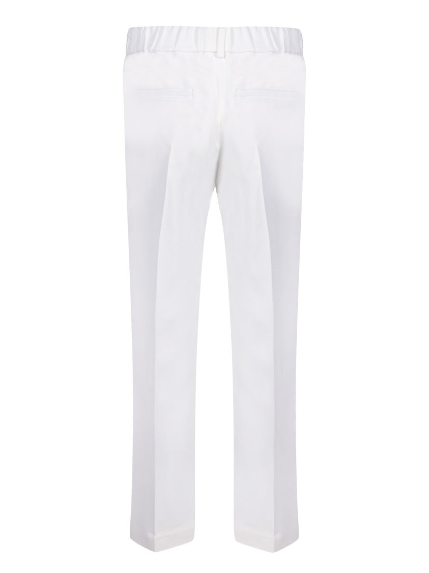 Brunello Cucinelli White Slim Cropped Trousers