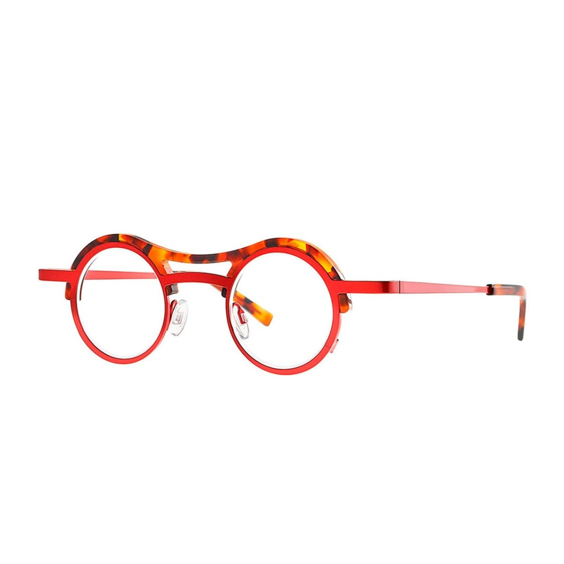 Theo Eyewear Orange Cocoa Mocha Titanium Sunglasses