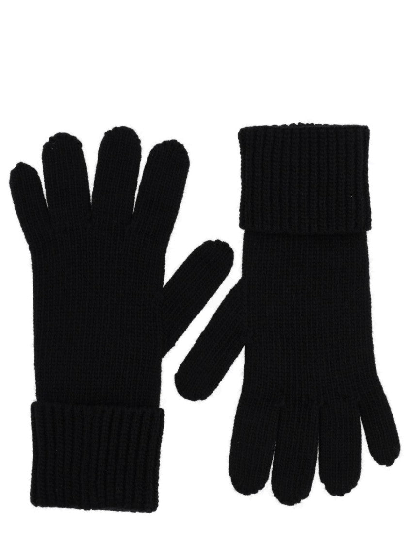 Vivienne Westwood Black Ribbed Wool Gloves