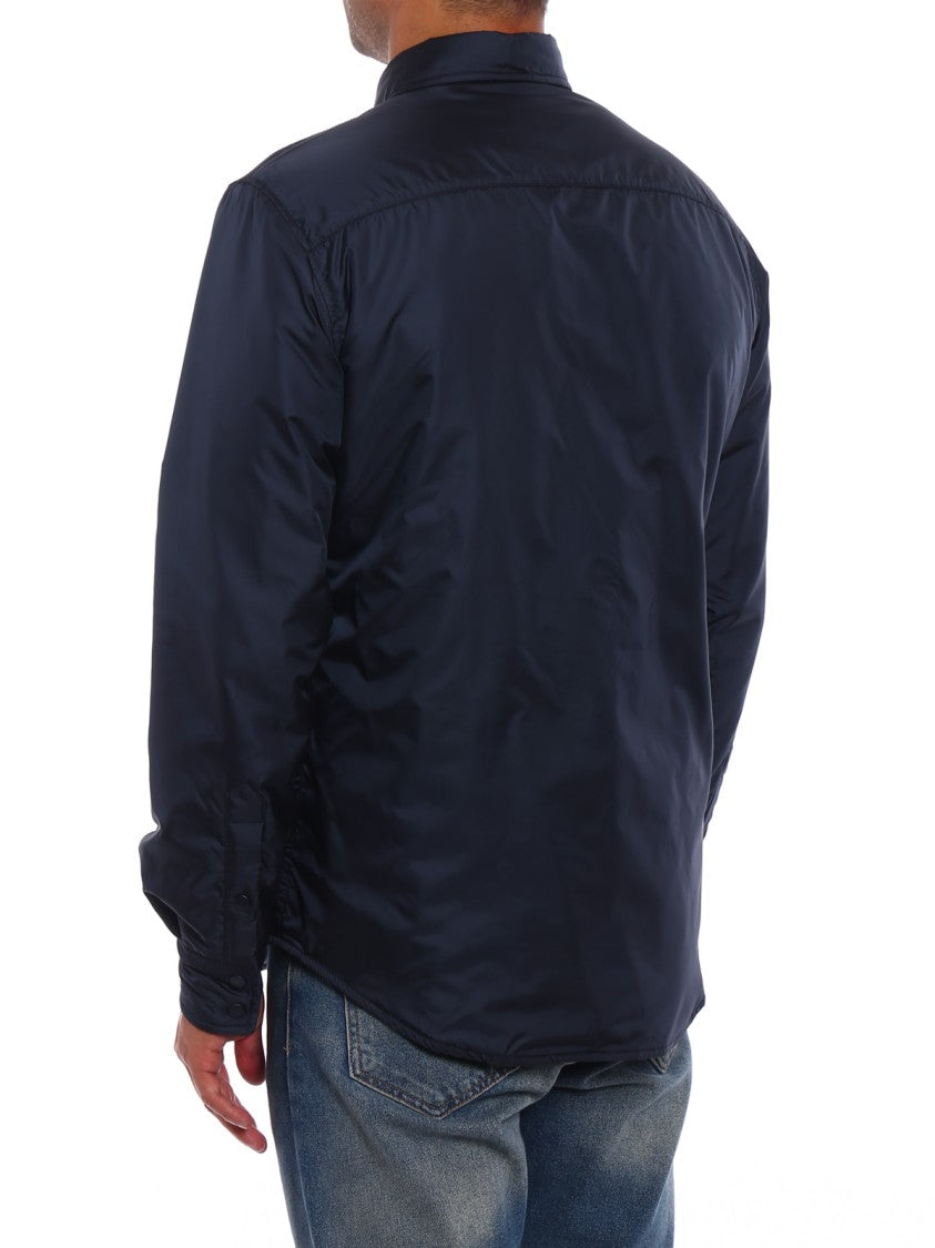 Aspesi Navy Padded Lightly Padded Nylon Shirt Jacket