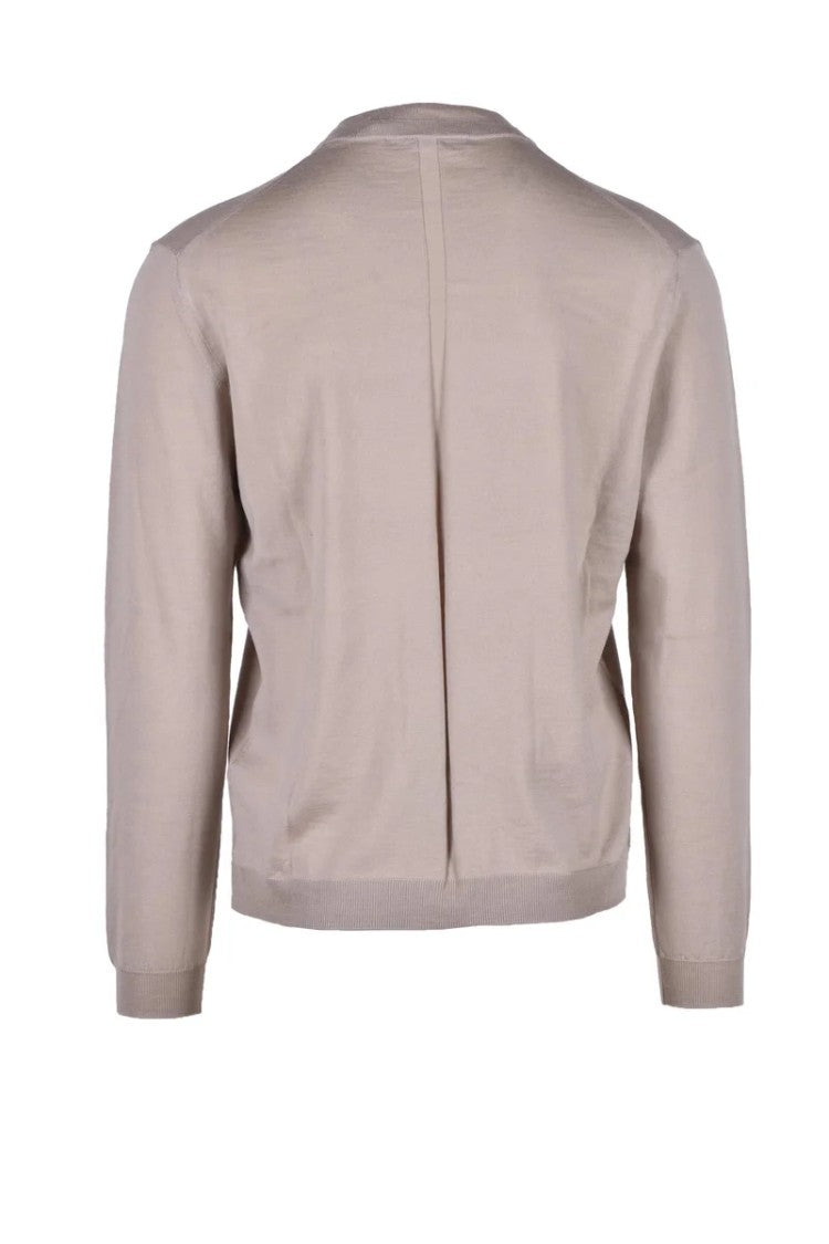 Low Brand Beige Crewneck Merino Wool Sweater