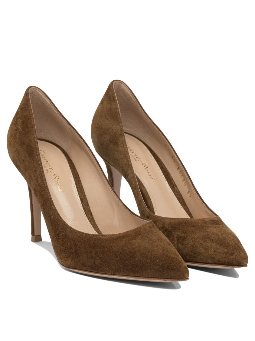 Gianvito Rossi Brown Suede Heeled Shoes