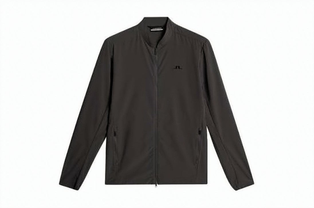J Lindeberg Streamlined Black Jacket With High Collar