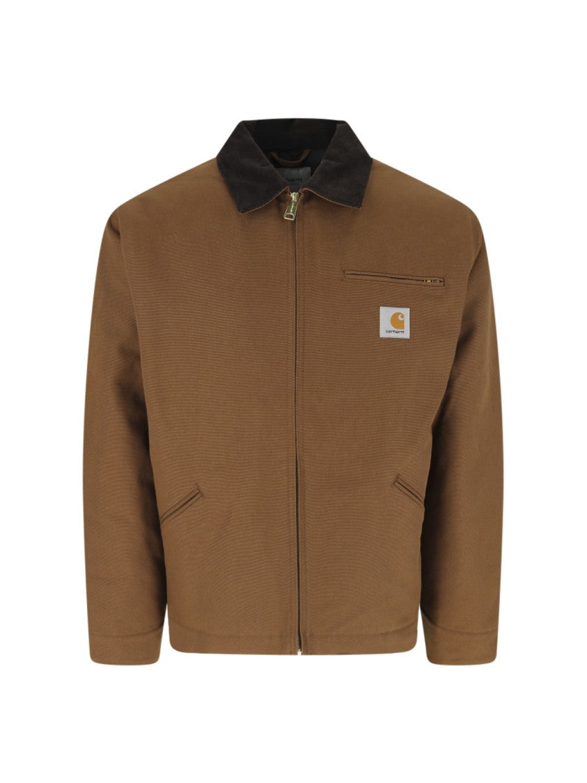 Carhartt Wip Brown Og Detroit Velvet-Collar Cotton Denim Jacket
