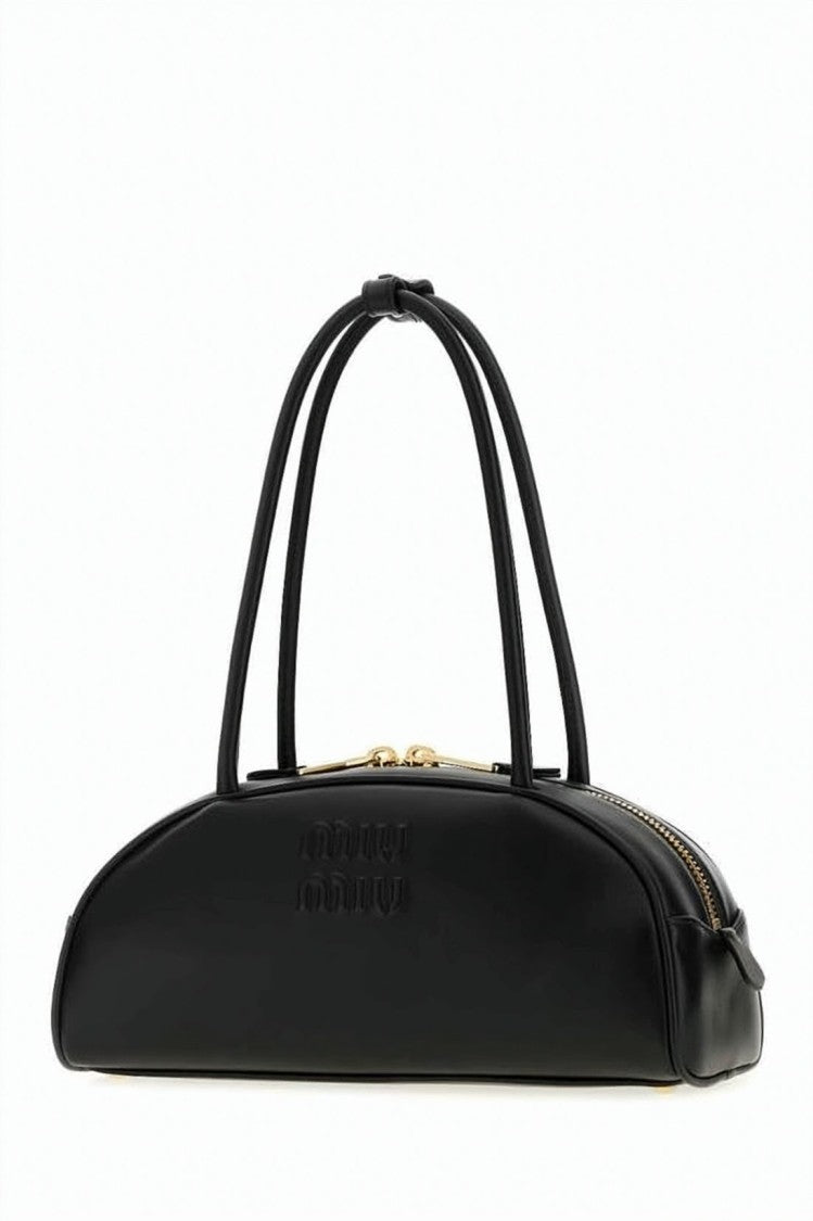 Miu Miu Smooth Calf Leather Tote Bag With Elongated Silhouette