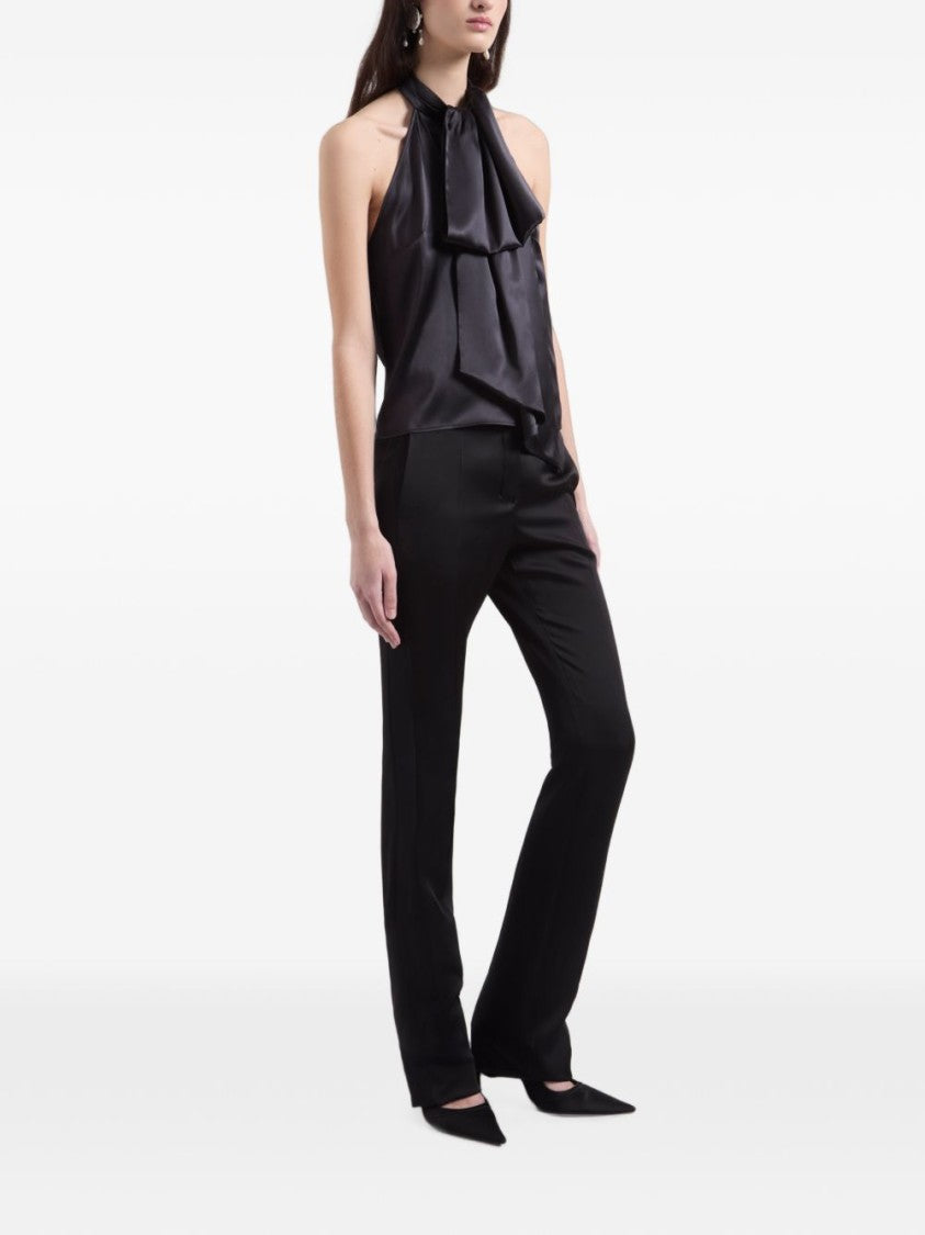 Nina Ricci Asymmetrical Halter Top With Oversized Bow Detail