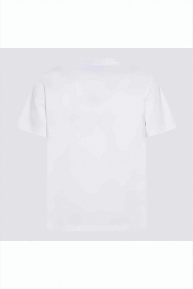 Casablanca White Short-Sleeve T-Shirt With Cherub Graphic Print