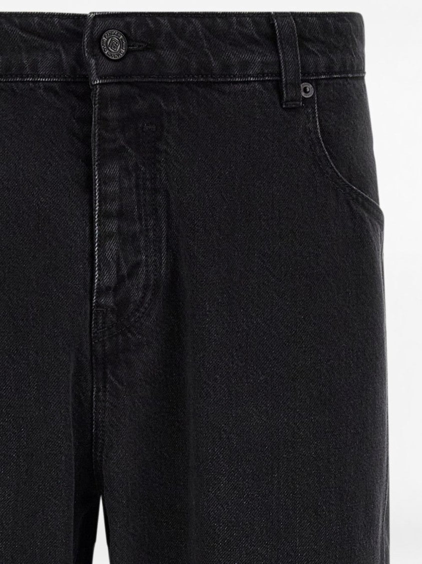 Balmain Straight-Leg Black Denim Jeans