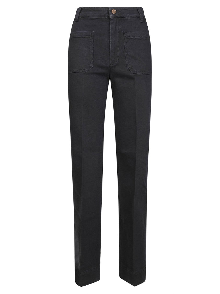 Victoria Beckham Dark Alina Stretch Straight-Leg Jeans