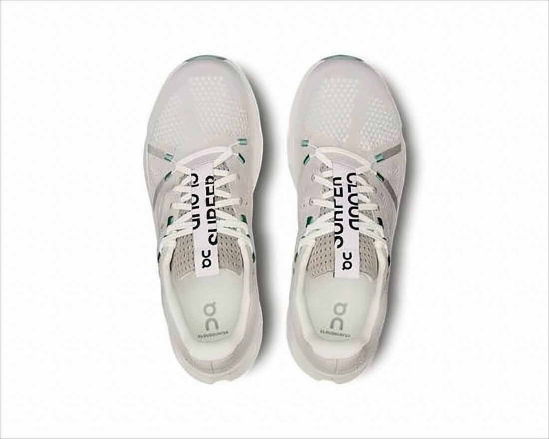 On Running Sleek White Sneakers With Breathable Mesh Upper And Cushioned Sole