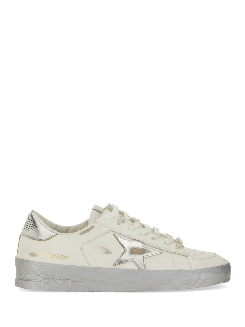 Golden Goose Stardan Leather Metallic Sneakers