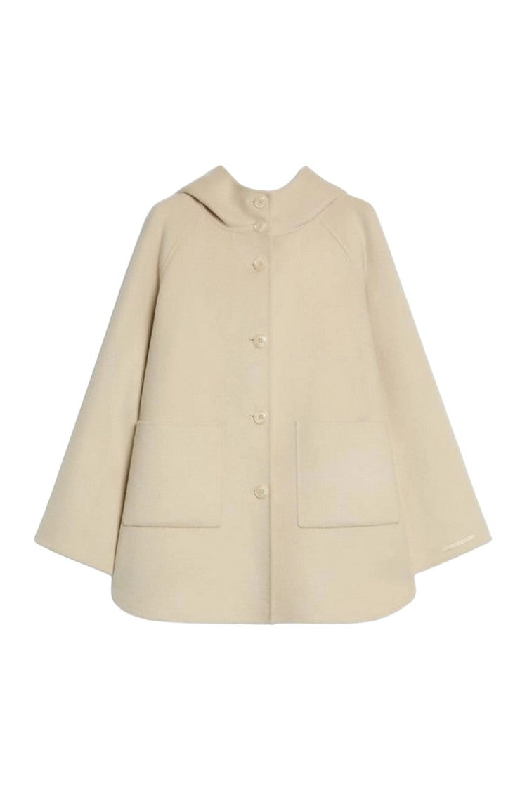 I Blues Cream Hooded Cape-Style Jacket