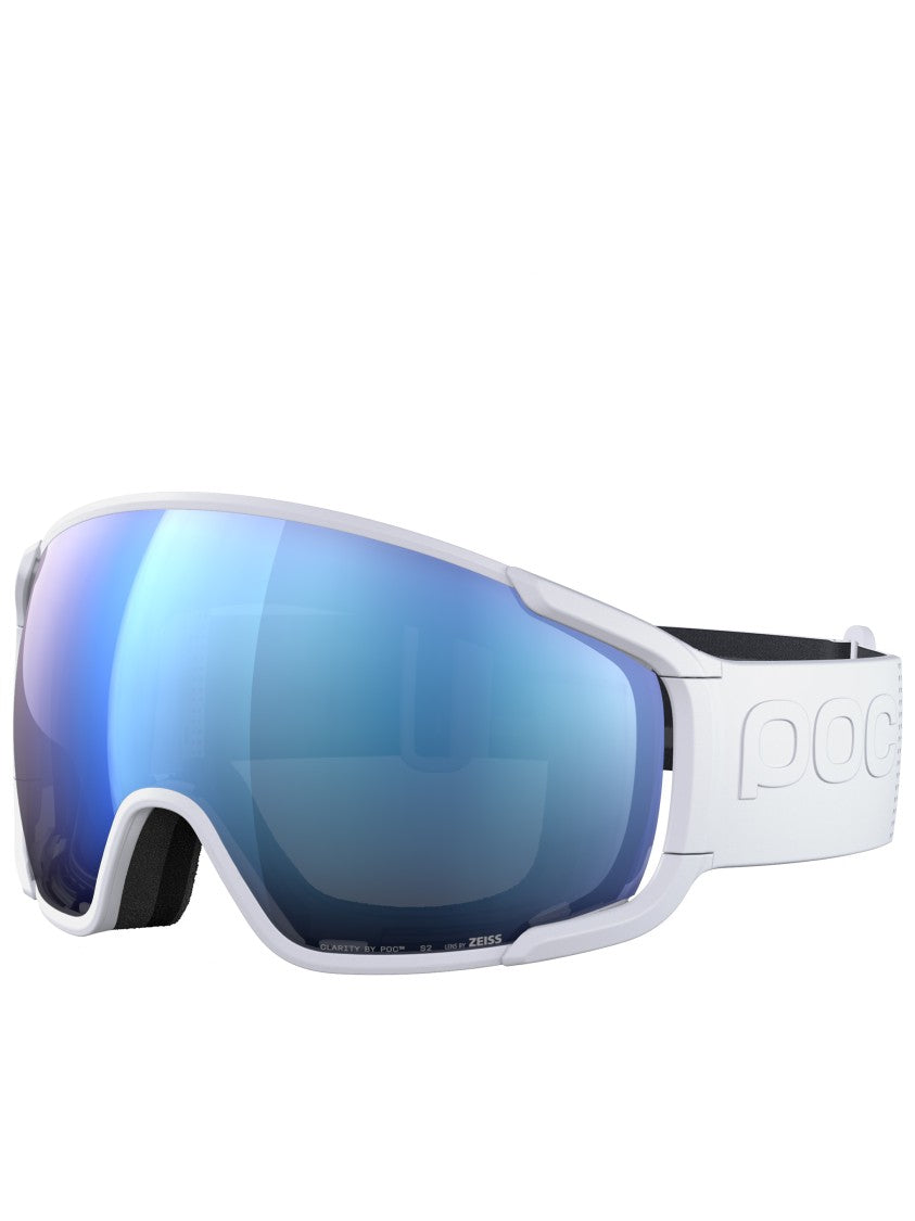 Poc White Zonula Wraparound Reflective Ski Goggle